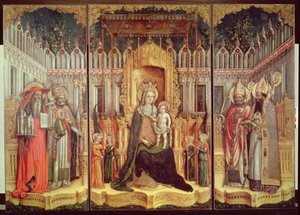 Jomfruen på tronen med de hellige Jerome, Gregory, Ambrose og Augustine, 1446